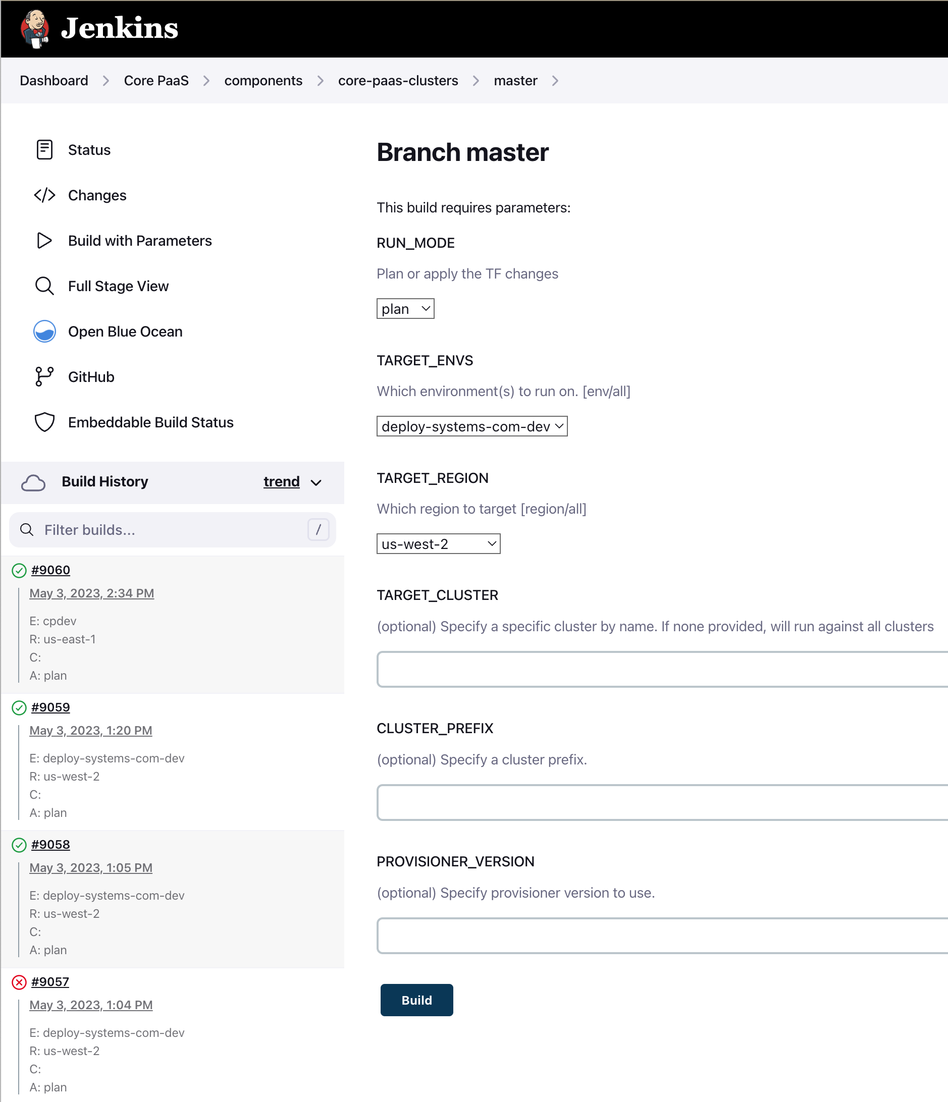 Running CorePaaS Clusters